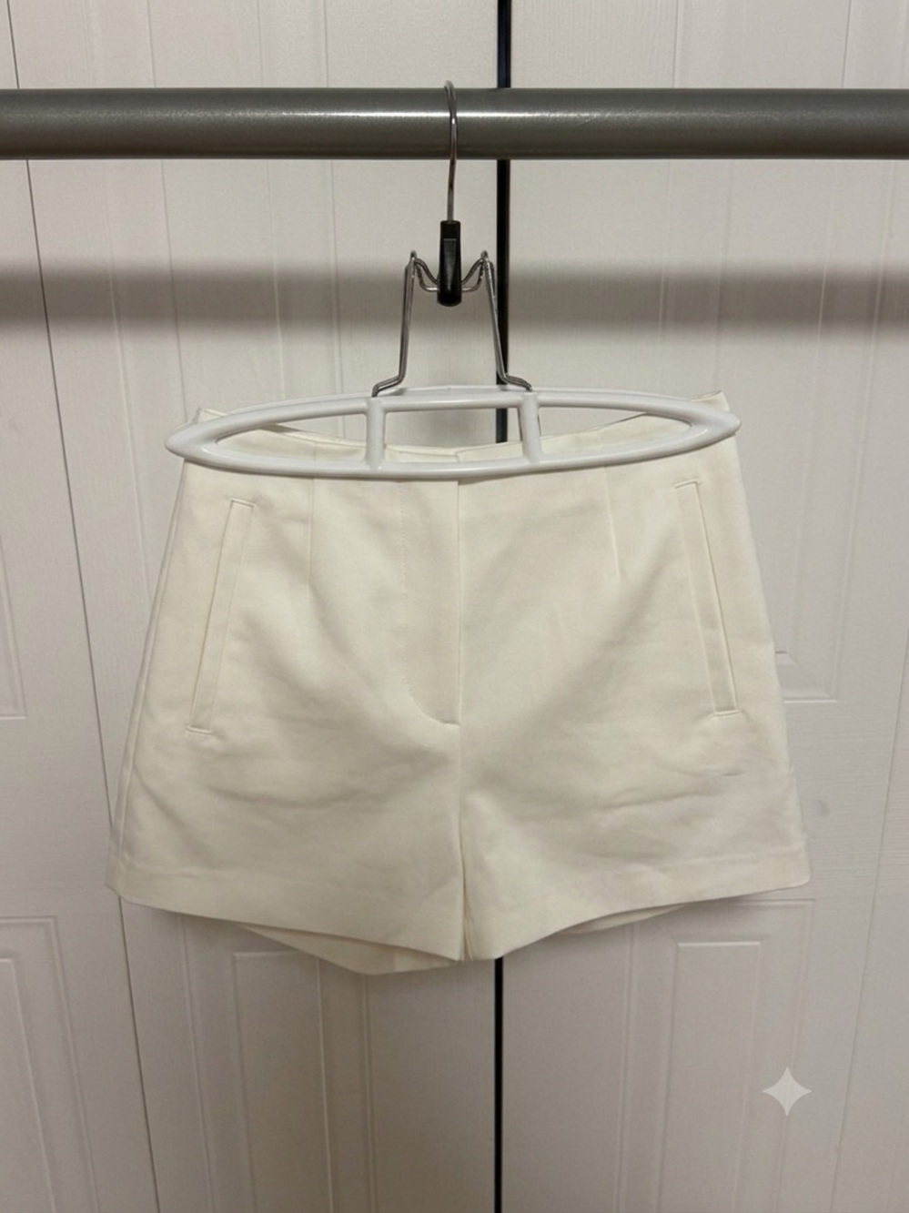 Sugar Cream High-Waist Tailored Shorts